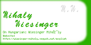 mihaly wiesinger business card